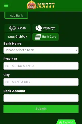Step 2: Fill in your account information in the form.